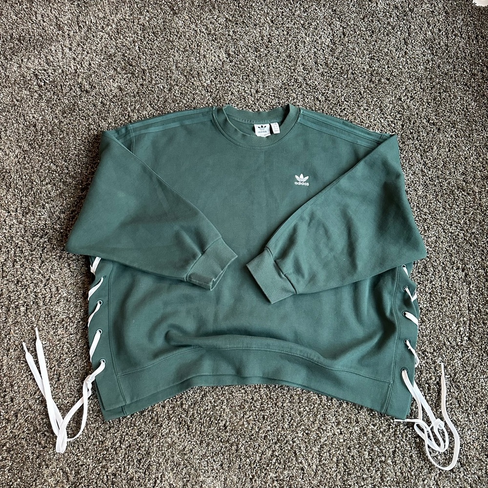 Adidas Womens Laced Crewneck Sweatshirt